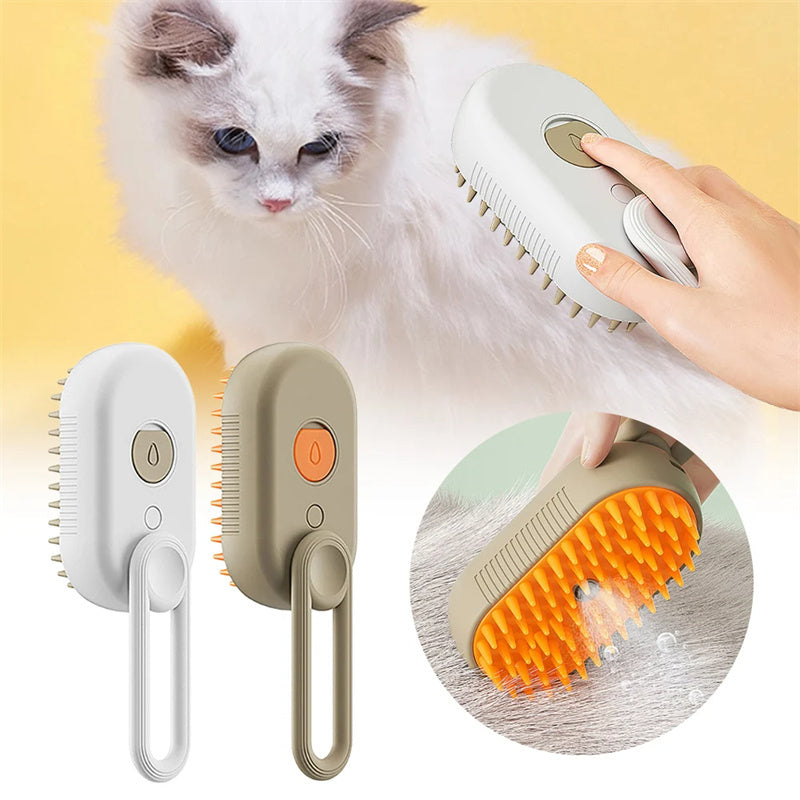 SteamBrush 3-in-1: Pet Grooming Made Easy