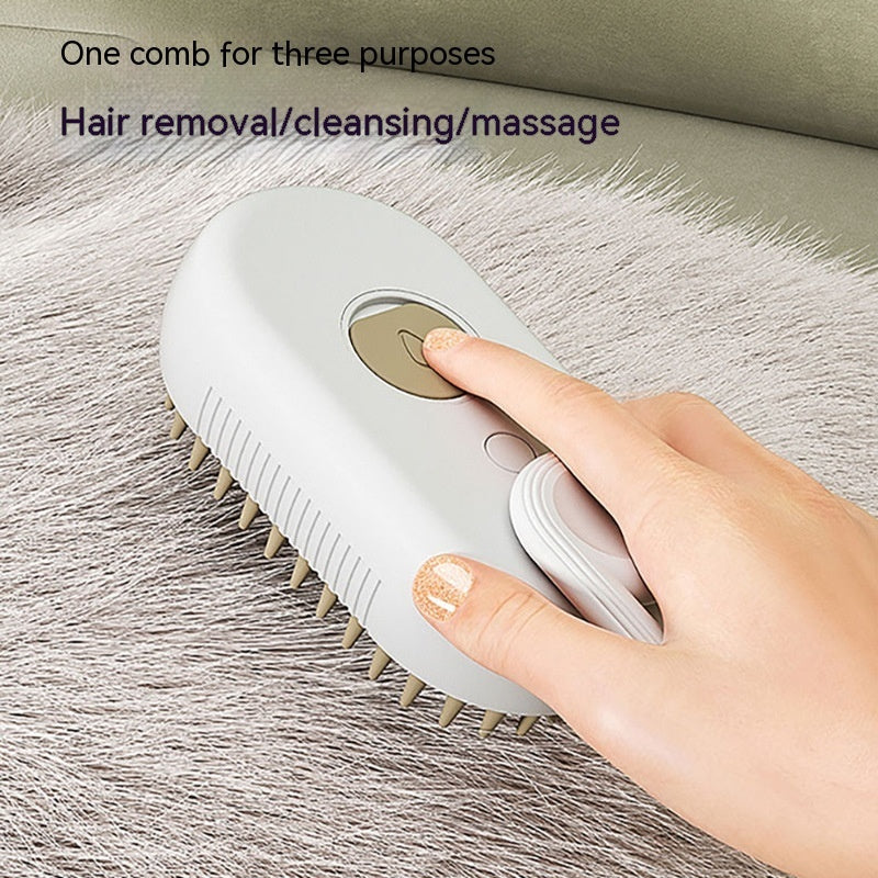 SteamBrush 3-in-1: Pet Grooming Made Easy