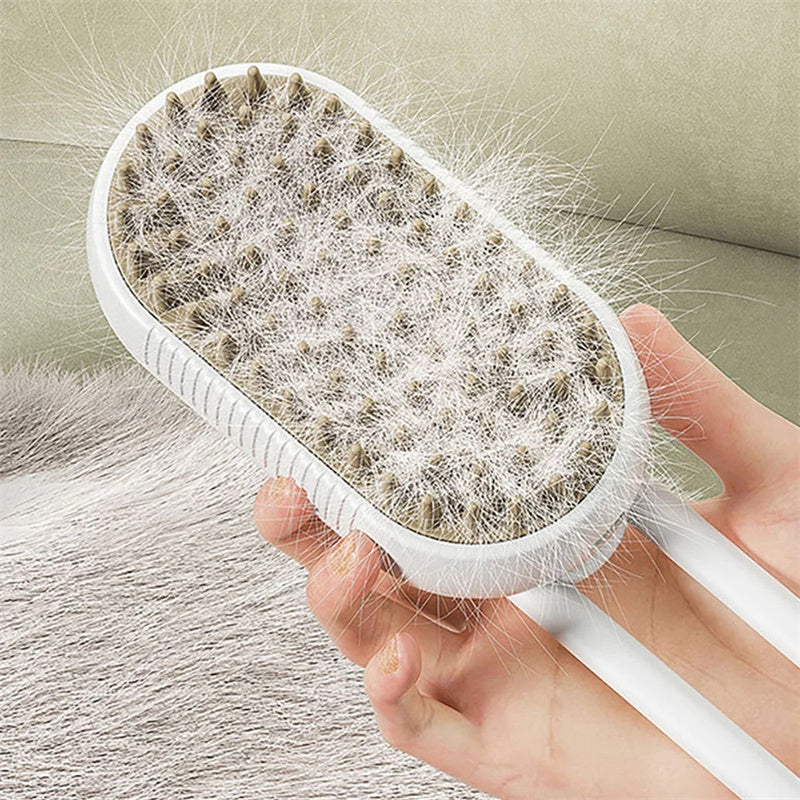 SteamBrush 3-in-1: Pet Grooming Made Easy